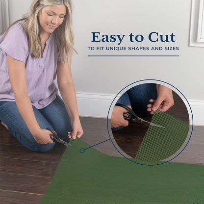 3x5 Ft Rug Pad Gripper for Hardwood Floors, Non Slip Rug Pads for Area Rugs, Thick Dark Grey Rug Grippers for Tile Floors, Under Carpet Anti Skid Mat, Keep Your Rugs Safe and in Place