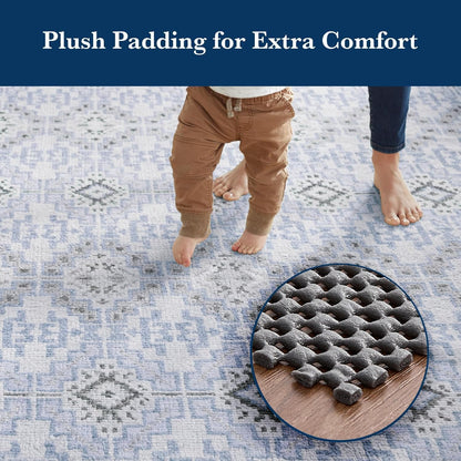 3x5 Ft Rug Pad Gripper for Hardwood Floors, Non Slip Rug Pads for Area Rugs, Thick Dark Grey Rug Grippers for Tile Floors, Under Carpet Anti Skid Mat, Keep Your Rugs Safe and in Place