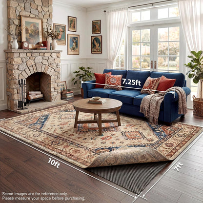 3x5 Ft Rug Pad Gripper for Hardwood Floors, Non Slip Rug Pads for Area Rugs, Thick Dark Grey Rug Grippers for Tile Floors, Under Carpet Anti Skid Mat, Keep Your Rugs Safe and in Place