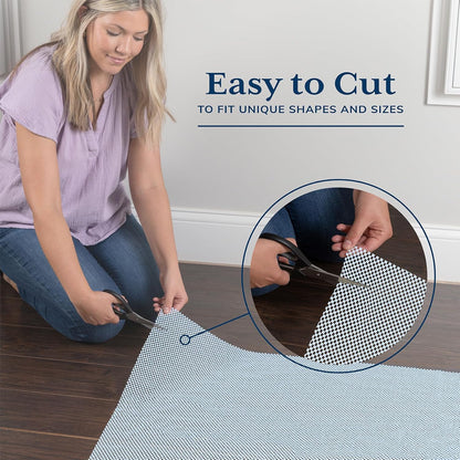 3x5 Ft Rug Pad Gripper for Hardwood Floors, Non Slip Rug Pads for Area Rugs, Thick Dark Grey Rug Grippers for Tile Floors, Under Carpet Anti Skid Mat, Keep Your Rugs Safe and in Place