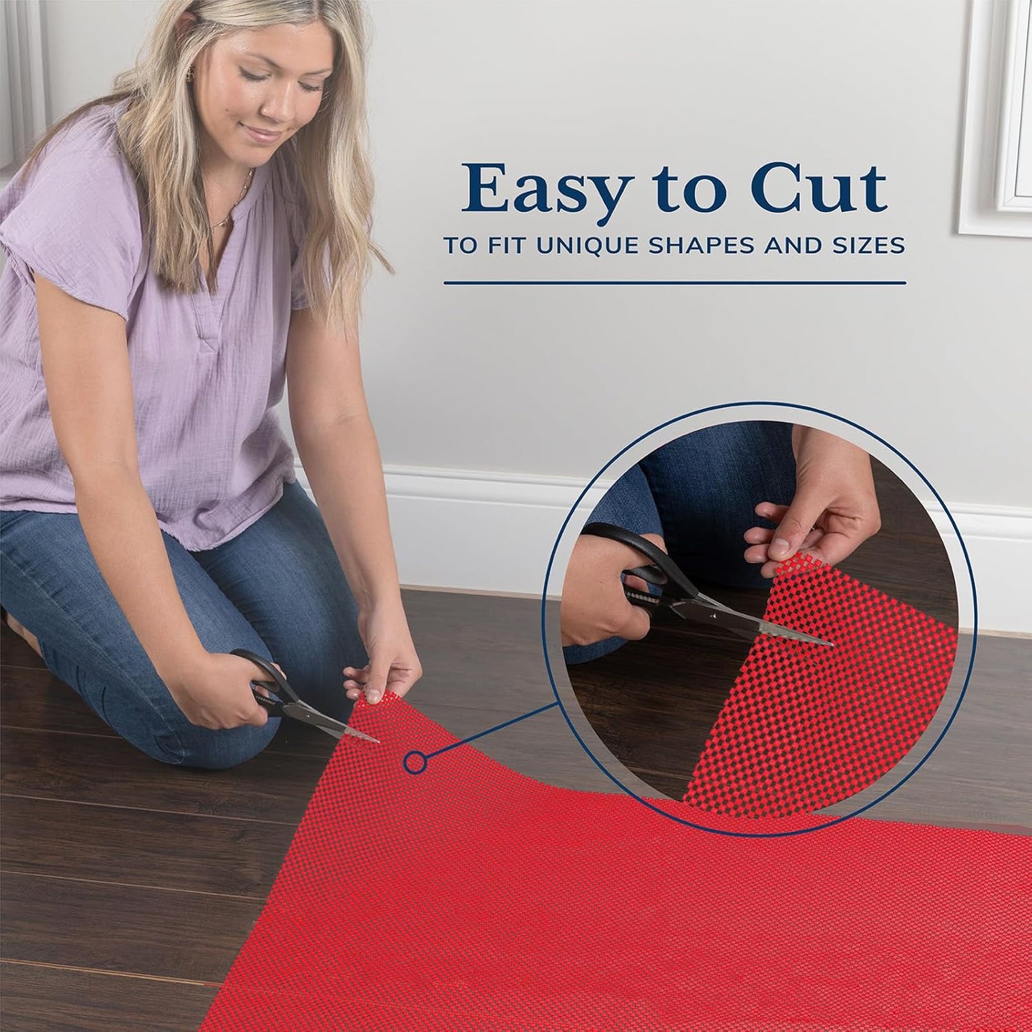 3x5 Ft Rug Pad Gripper for Hardwood Floors, Non Slip Rug Pads for Area Rugs, Thick Dark Grey Rug Grippers for Tile Floors, Under Carpet Anti Skid Mat, Keep Your Rugs Safe and in Place