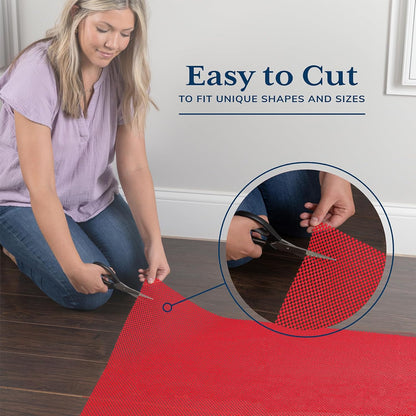 3x5 Ft Rug Pad Gripper for Hardwood Floors, Non Slip Rug Pads for Area Rugs, Thick Dark Grey Rug Grippers for Tile Floors, Under Carpet Anti Skid Mat, Keep Your Rugs Safe and in Place