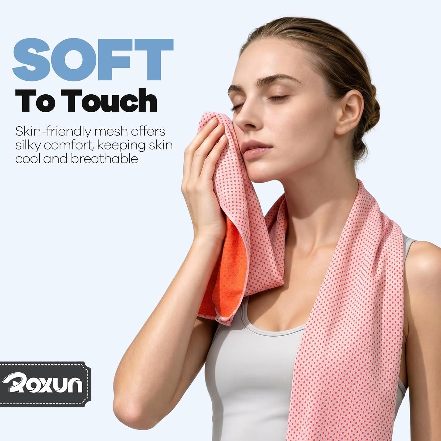 Cooling Towels, 4 Pack (40''x12'') Chilly Ice Rags for Neck and Face