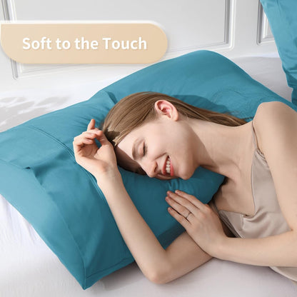 Body Pillowcase, Cooling Viscose from Bamboo Pillow Cover with Zipper Closure, Soft Moisture-Wicking for Hot Sleepers, Hair and Skin-Friendly, Gray, 1 Pack