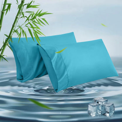 Body Pillowcase, Cooling Viscose from Bamboo Pillow Cover with Zipper Closure, Soft Moisture-Wicking for Hot Sleepers, Hair and Skin-Friendly, Gray, 1 Pack