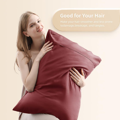 Body Pillowcase, Cooling Viscose from Bamboo Pillow Cover with Zipper Closure, Soft Moisture-Wicking for Hot Sleepers, Hair and Skin-Friendly, Gray, 1 Pack