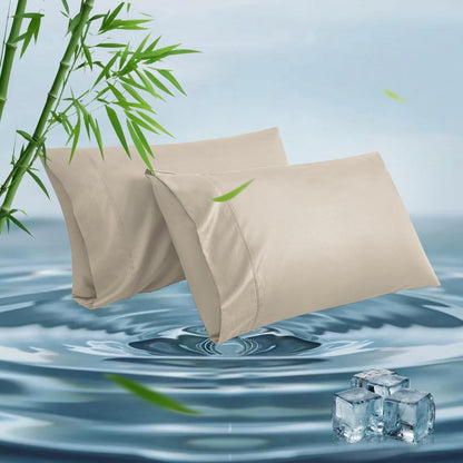 Body Pillowcase, Cooling Viscose from Bamboo Pillow Cover with Zipper Closure, Soft Moisture-Wicking for Hot Sleepers, Hair and Skin-Friendly, Gray, 1 Pack