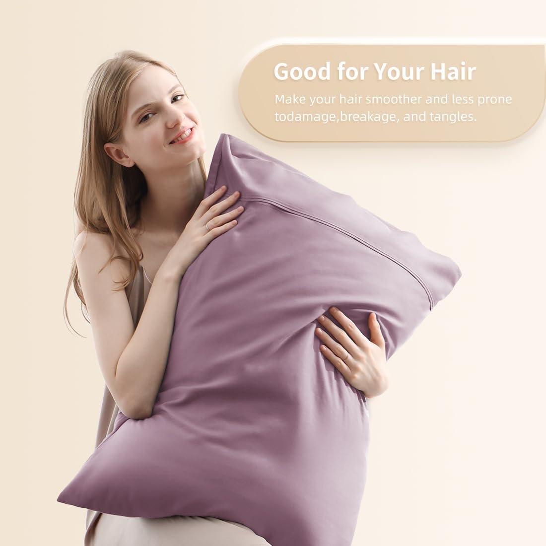 Body Pillowcase, Cooling Viscose from Bamboo Pillow Cover with Zipper Closure, Soft Moisture-Wicking for Hot Sleepers, Hair and Skin-Friendly, Gray, 1 Pack