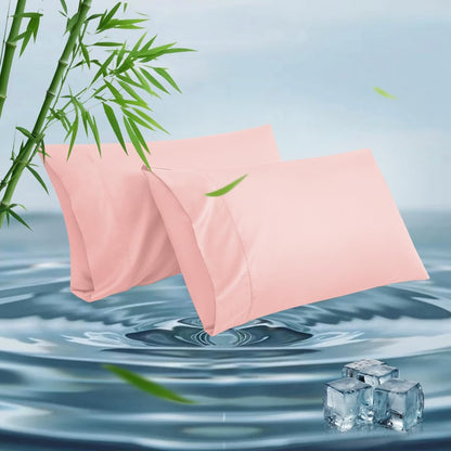Body Pillowcase, Cooling Viscose from Bamboo Pillow Cover with Zipper Closure, Soft Moisture-Wicking for Hot Sleepers, Hair and Skin-Friendly, Gray, 1 Pack