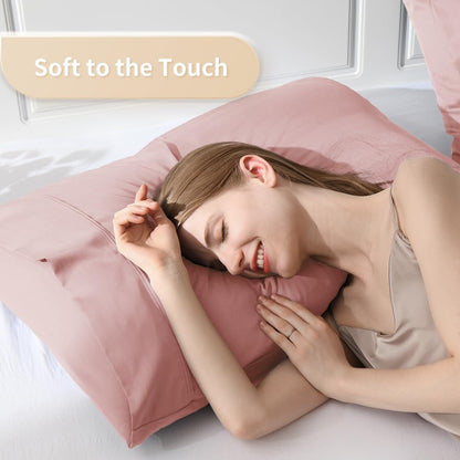 Body Pillowcase, Cooling Viscose from Bamboo Pillow Cover with Zipper Closure, Soft Moisture-Wicking for Hot Sleepers, Hair and Skin-Friendly, Gray, 1 Pack