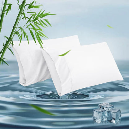 Body Pillowcase, Cooling Viscose from Bamboo Pillow Cover with Zipper Closure, Soft Moisture-Wicking for Hot Sleepers, Hair and Skin-Friendly, Gray, 1 Pack