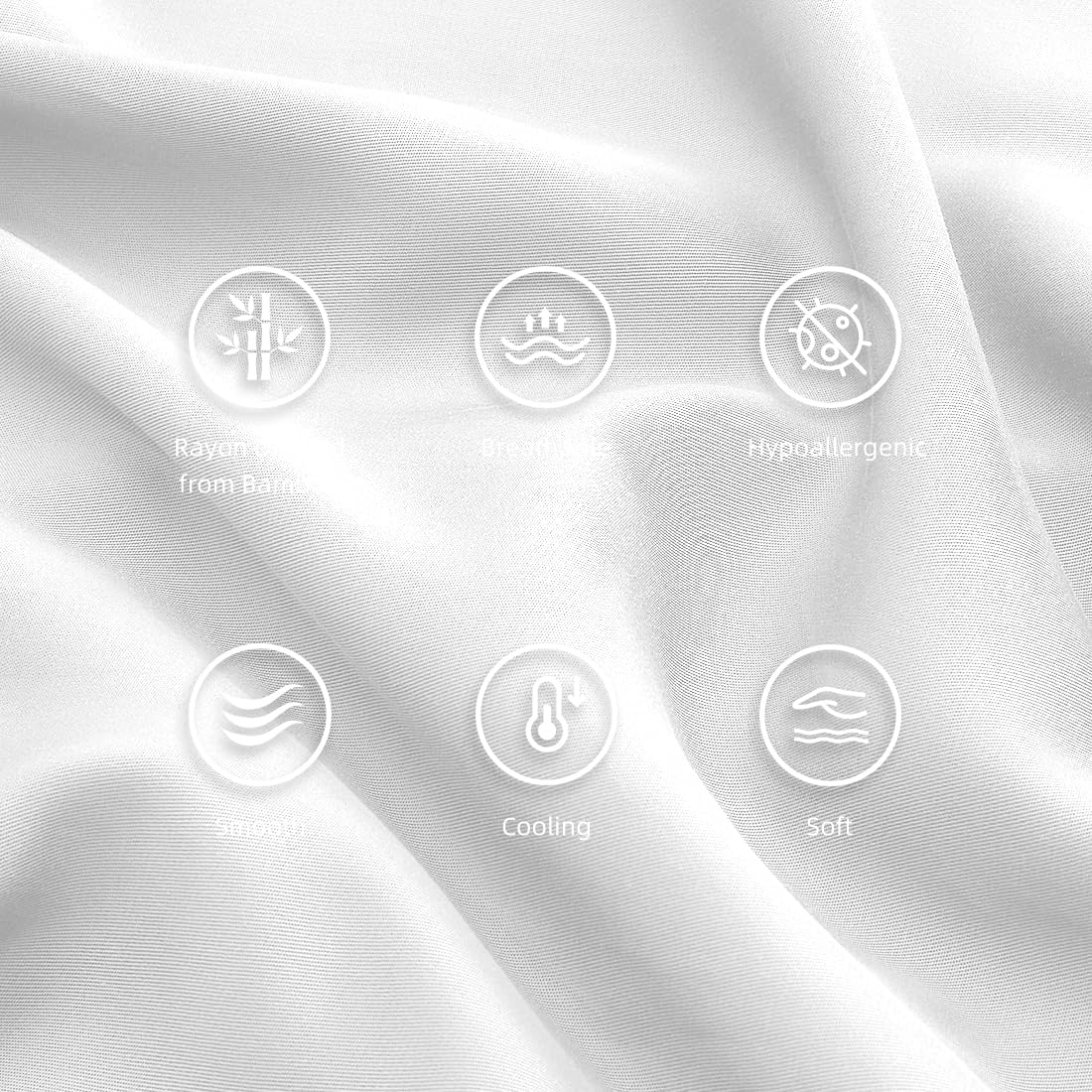 Body Pillowcase, Cooling Viscose from Bamboo Pillow Cover with Zipper Closure, Soft Moisture-Wicking for Hot Sleepers, Hair and Skin-Friendly, Gray, 1 Pack