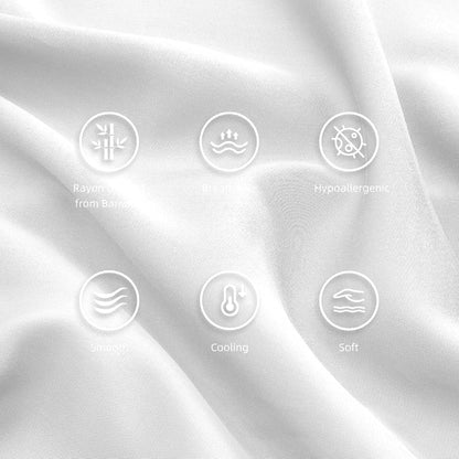 Body Pillowcase, Cooling Viscose from Bamboo Pillow Cover with Zipper Closure, Soft Moisture-Wicking for Hot Sleepers, Hair and Skin-Friendly, Gray, 1 Pack