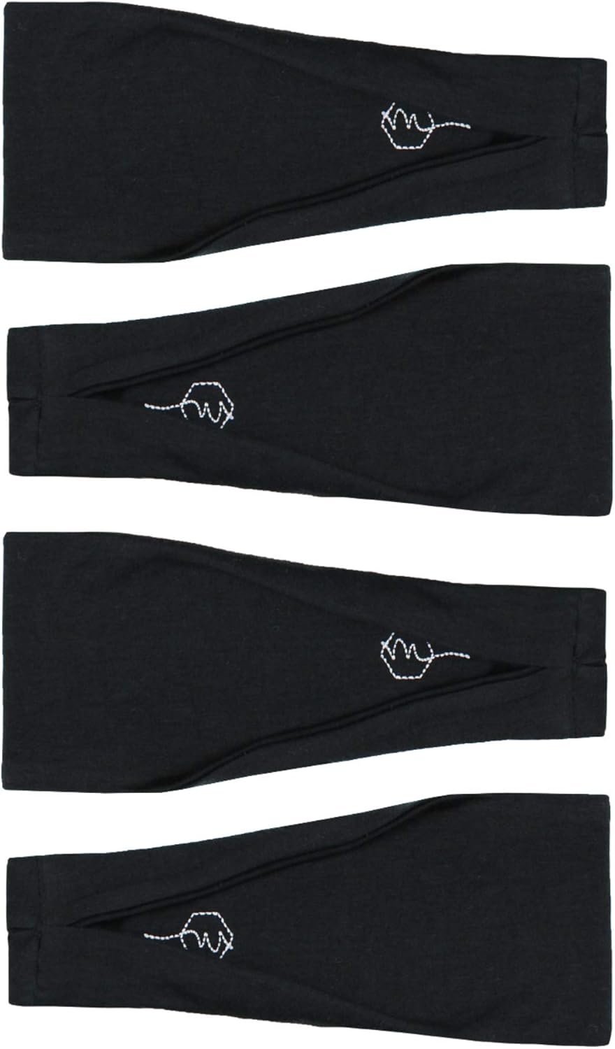 4" Wide Workout Headbands for Women (4 Pack) – Non-Slip Sweatbands for Gym, Running & Yoga