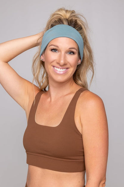 4" Wide Workout Headbands for Women (4 Pack) – Non-Slip Sweatbands for Gym, Running & Yoga