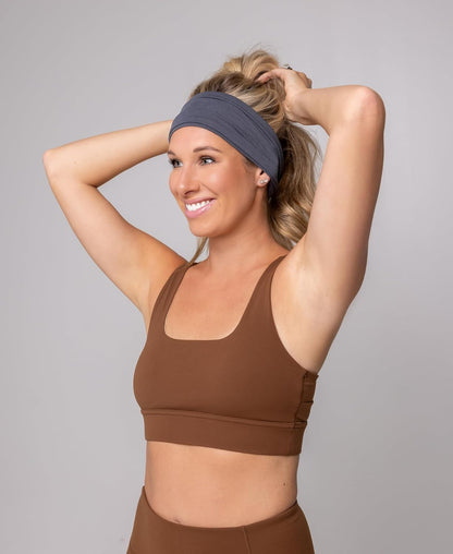 4" Wide Workout Headbands for Women (4 Pack) – Non-Slip Sweatbands for Gym, Running & Yoga