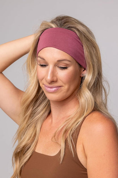 4" Wide Workout Headbands for Women (4 Pack) – Non-Slip Sweatbands for Gym, Running & Yoga