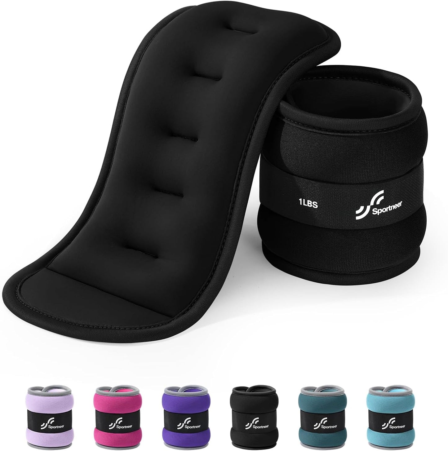 Ankle Weights Wrist Weights Pair of 1/2/4/6/10 LBS for Men Women Kids Strength Training Wrist and Ankle Weights Set with Reflective Strips for Dancing Running Walking Fitness Workout Gym