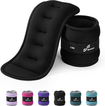Ankle Weights Wrist Weights Pair of 1/2/4/6/10 LBS for Men Women Kids Strength Training Wrist and Ankle Weights Set with Reflective Strips for Dancing Running Walking Fitness Workout Gym