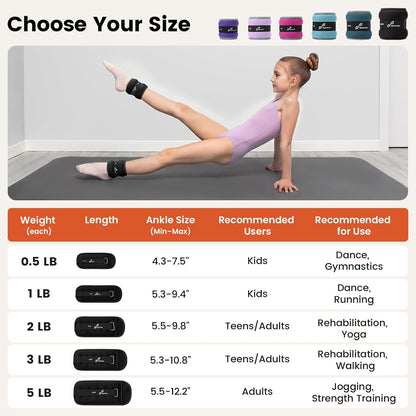 Ankle Weights Wrist Weights Pair of 1/2/4/6/10 LBS for Men Women Kids Strength Training Wrist and Ankle Weights Set with Reflective Strips for Dancing Running Walking Fitness Workout Gym