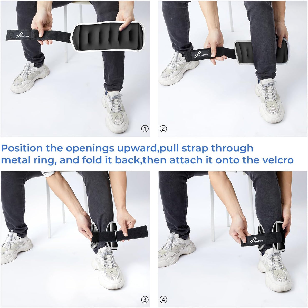 Ankle Weights Wrist Weights Pair of 1/2/4/6/10 LBS for Men Women Kids Strength Training Wrist and Ankle Weights Set with Reflective Strips for Dancing Running Walking Fitness Workout Gym