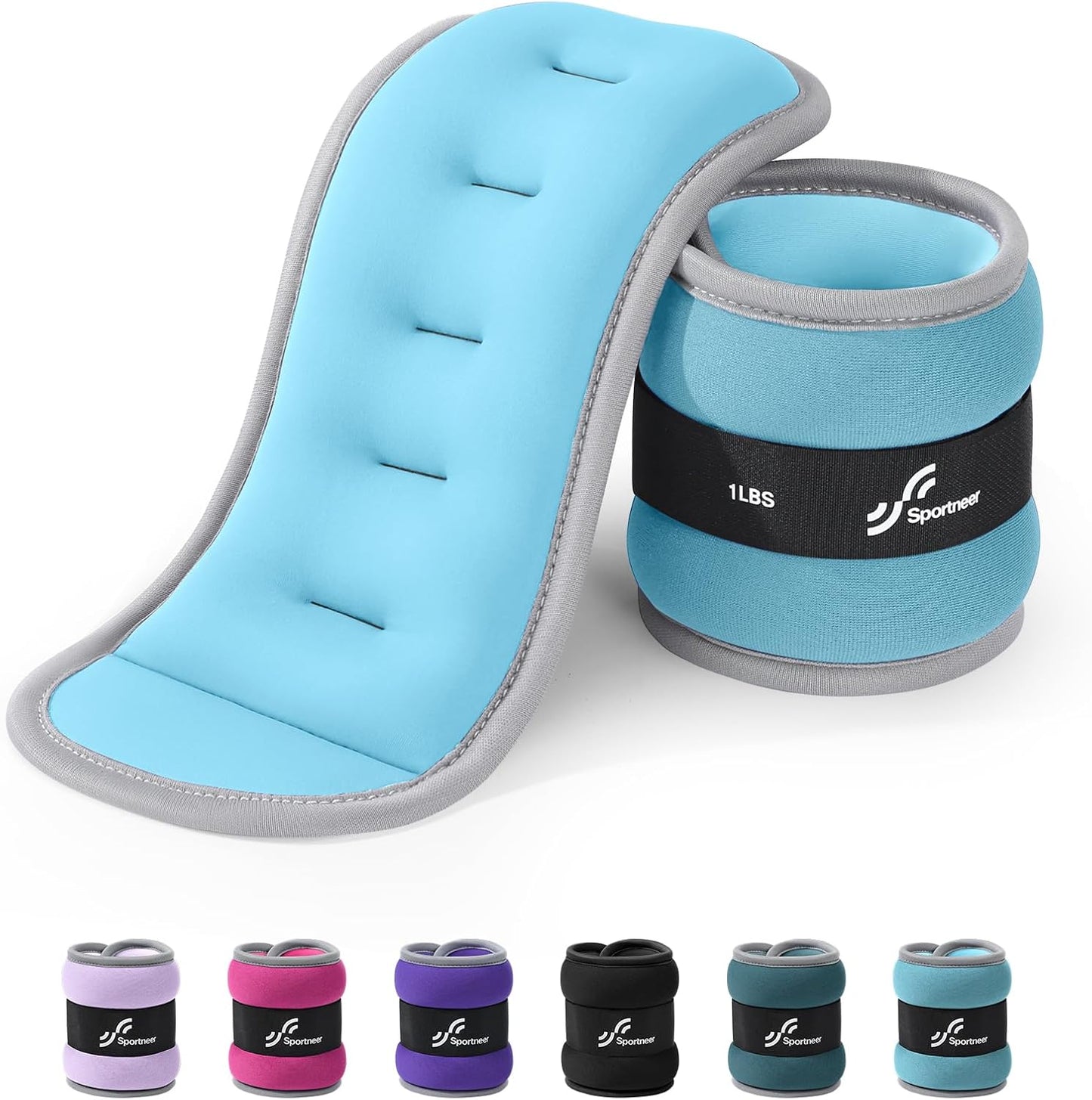 Ankle Weights Wrist Weights Pair of 1/2/4/6/10 LBS for Men Women Kids Strength Training Wrist and Ankle Weights Set with Reflective Strips for Dancing Running Walking Fitness Workout Gym