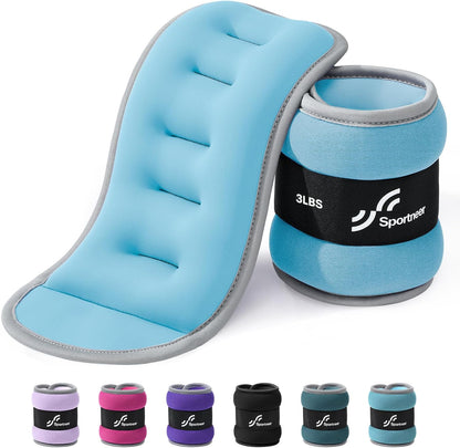 Ankle Weights Wrist Weights Pair of 1/2/4/6/10 LBS for Men Women Kids Strength Training Wrist and Ankle Weights Set with Reflective Strips for Dancing Running Walking Fitness Workout Gym