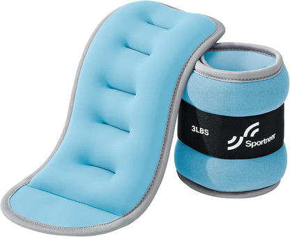 Ankle Weights Wrist Weights Pair of 1/2/4/6/10 LBS for Men Women Kids Strength Training Wrist and Ankle Weights Set with Reflective Strips for Dancing Running Walking Fitness Workout Gym