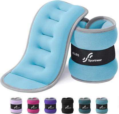 Ankle Weights Wrist Weights Pair of 1/2/4/6/10 LBS for Men Women Kids Strength Training Wrist and Ankle Weights Set with Reflective Strips for Dancing Running Walking Fitness Workout Gym