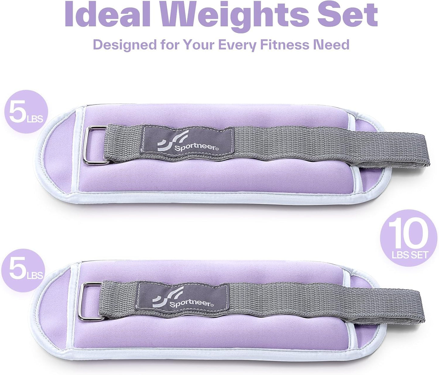 Ankle Weights Wrist Weights Pair of 1/2/4/6/10 LBS for Men Women Kids Strength Training Wrist and Ankle Weights Set with Reflective Strips for Dancing Running Walking Fitness Workout Gym