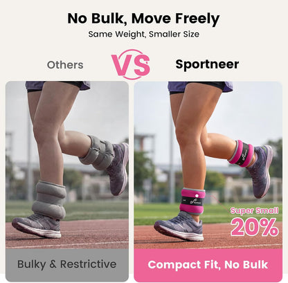 Ankle Weights Wrist Weights Pair of 1/2/4/6/10 LBS for Men Women Kids Strength Training Wrist and Ankle Weights Set with Reflective Strips for Dancing Running Walking Fitness Workout Gym
