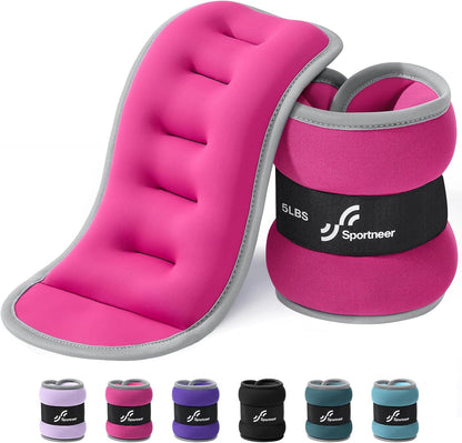 Ankle Weights Wrist Weights Pair of 1/2/4/6/10 LBS for Men Women Kids Strength Training Wrist and Ankle Weights Set with Reflective Strips for Dancing Running Walking Fitness Workout Gym