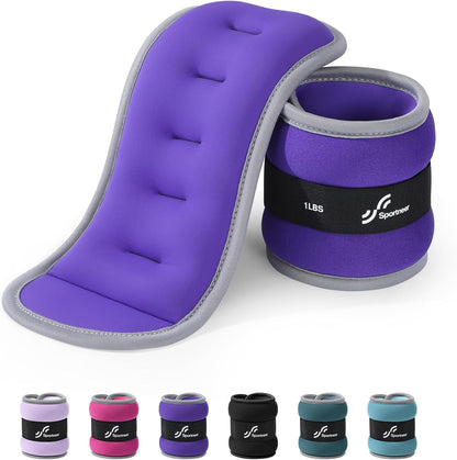 Ankle Weights Wrist Weights Pair of 1/2/4/6/10 LBS for Men Women Kids Strength Training Wrist and Ankle Weights Set with Reflective Strips for Dancing Running Walking Fitness Workout Gym