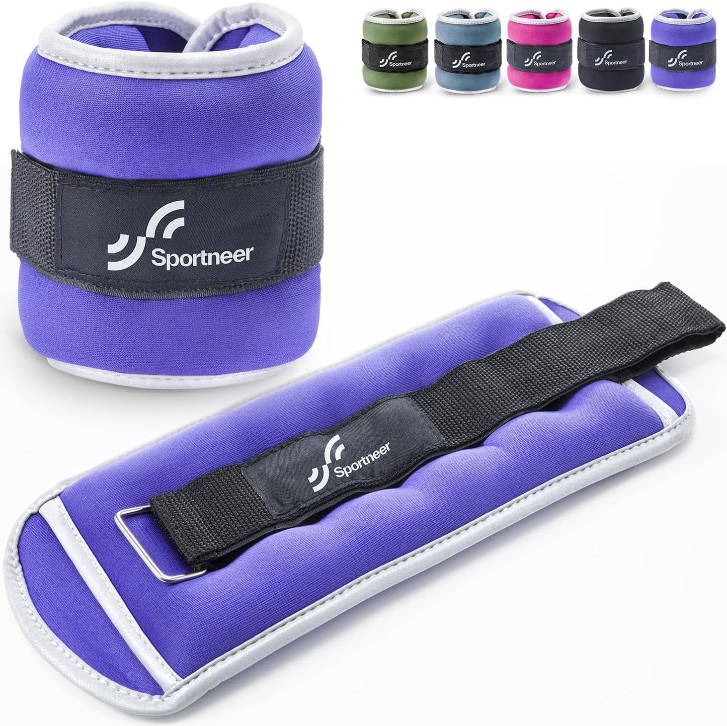 Ankle Weights Wrist Weights Pair of 1/2/4/6/10 LBS for Men Women Kids Strength Training Wrist and Ankle Weights Set with Reflective Strips for Dancing Running Walking Fitness Workout Gym