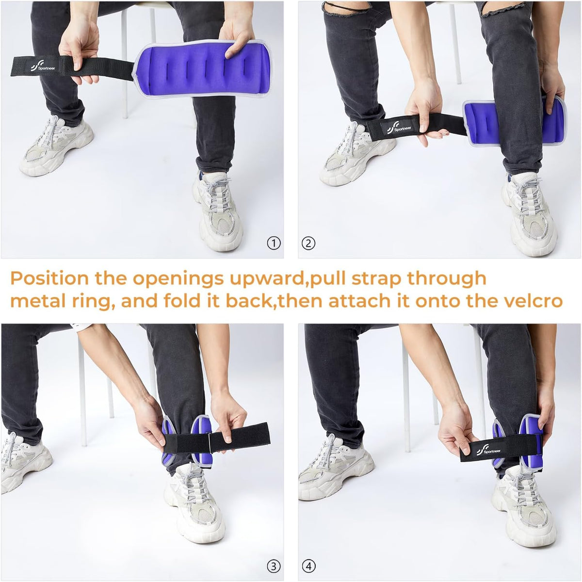 Ankle Weights Wrist Weights Pair of 1/2/4/6/10 LBS for Men Women Kids Strength Training Wrist and Ankle Weights Set with Reflective Strips for Dancing Running Walking Fitness Workout Gym