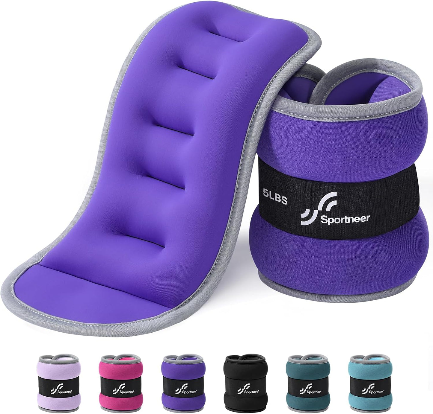Ankle Weights Wrist Weights Pair of 1/2/4/6/10 LBS for Men Women Kids Strength Training Wrist and Ankle Weights Set with Reflective Strips for Dancing Running Walking Fitness Workout Gym