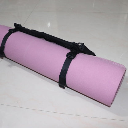 Yoga Mat Carrier Strap Shoulder Bag with Large Compartment Zipper Pocket