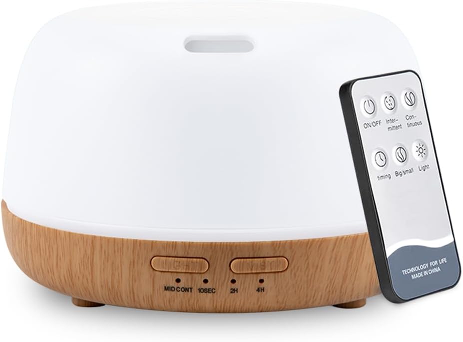 300ml Essential Oil Diffuser with Remote and 7-Color LED Light