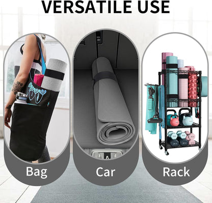 Yoga Mat Carrier Strap, Adjustable Thick Straps Sling for Carrying Large Mats, Stretching Band