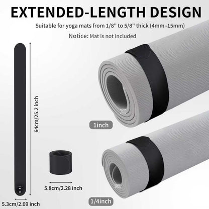 Yoga Mat Carrier Strap, Adjustable Thick Straps Sling for Carrying Large Mats, Stretching Band