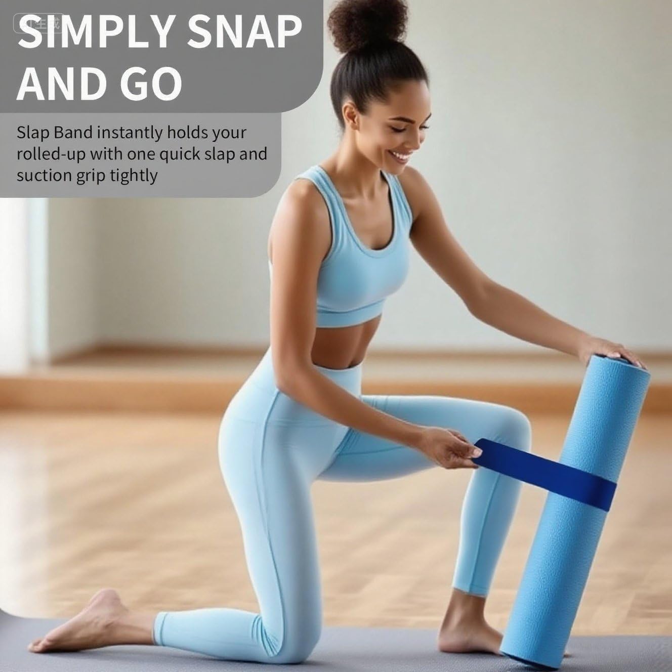 Yoga Mat Carrier Strap, Adjustable Thick Straps Sling for Carrying Large Mats, Stretching Band