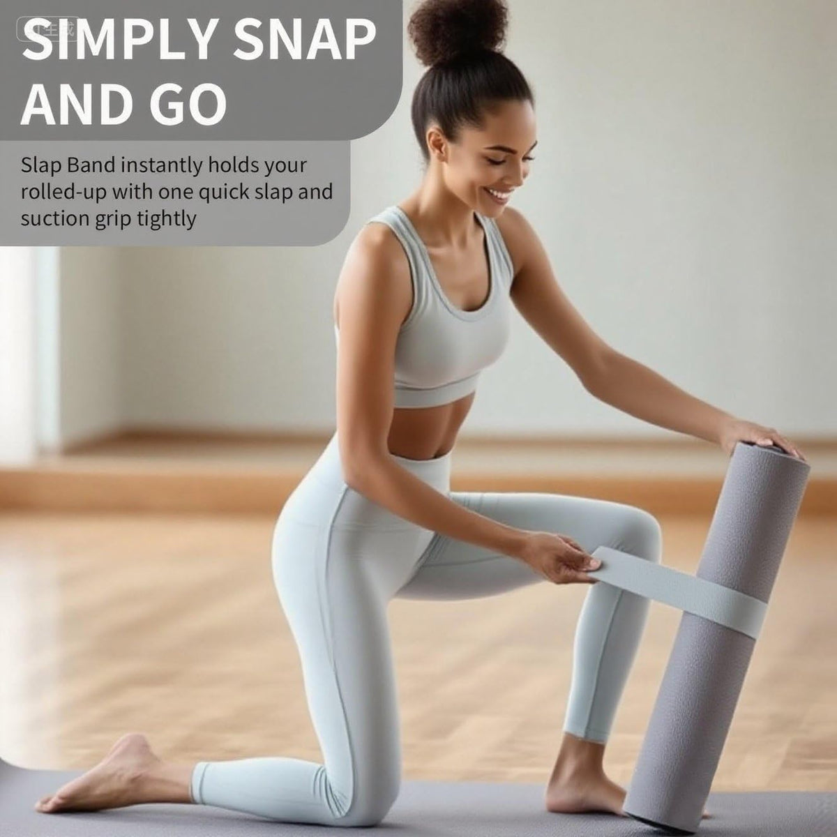 Yoga Mat Carrier Strap, Adjustable Thick Straps Sling for Carrying Large Mats, Stretching Band