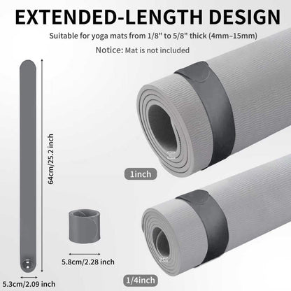 Yoga Mat Carrier Strap, Adjustable Thick Straps Sling for Carrying Large Mats, Stretching Band