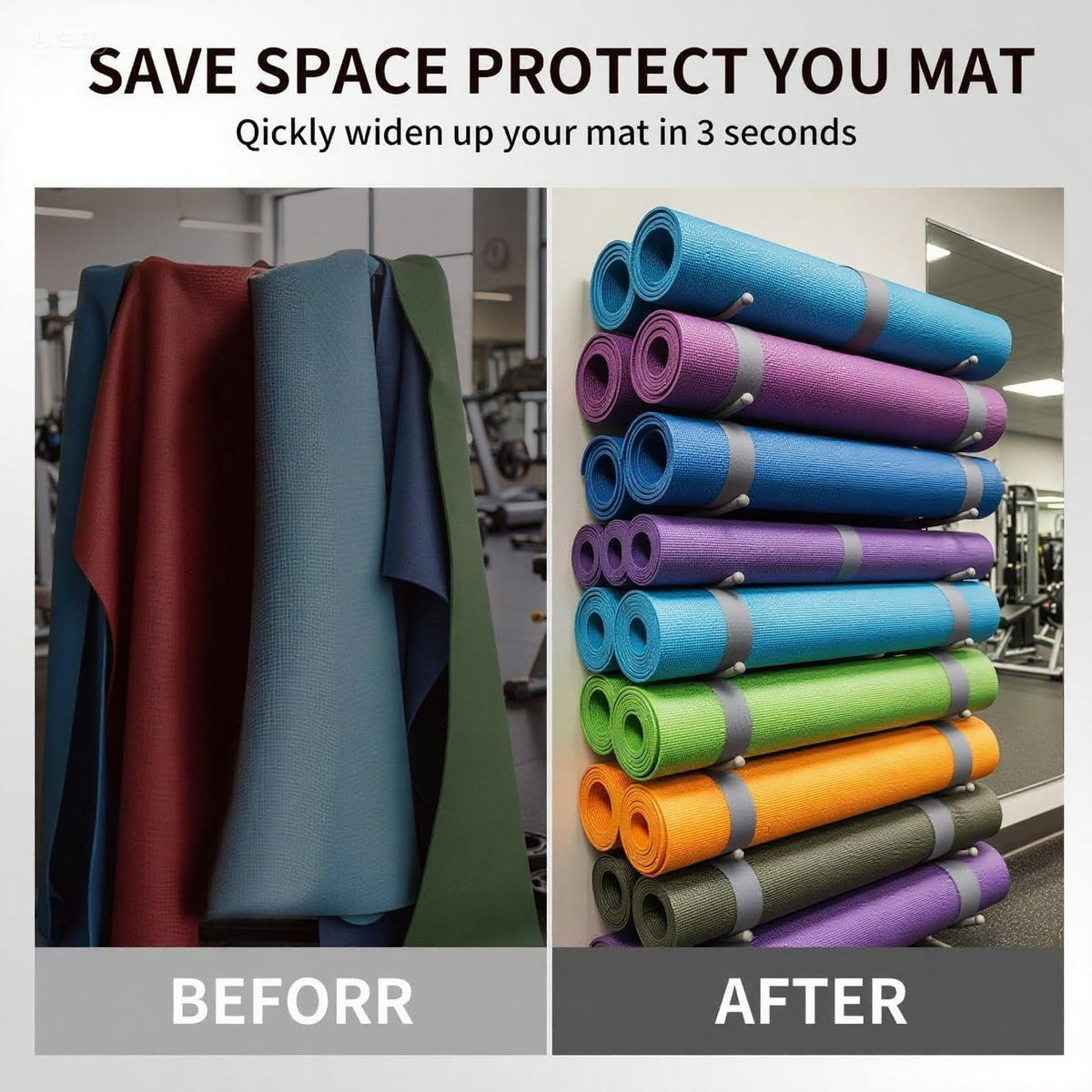 Yoga Mat Carrier Strap, Adjustable Thick Straps Sling for Carrying Large Mats, Stretching Band