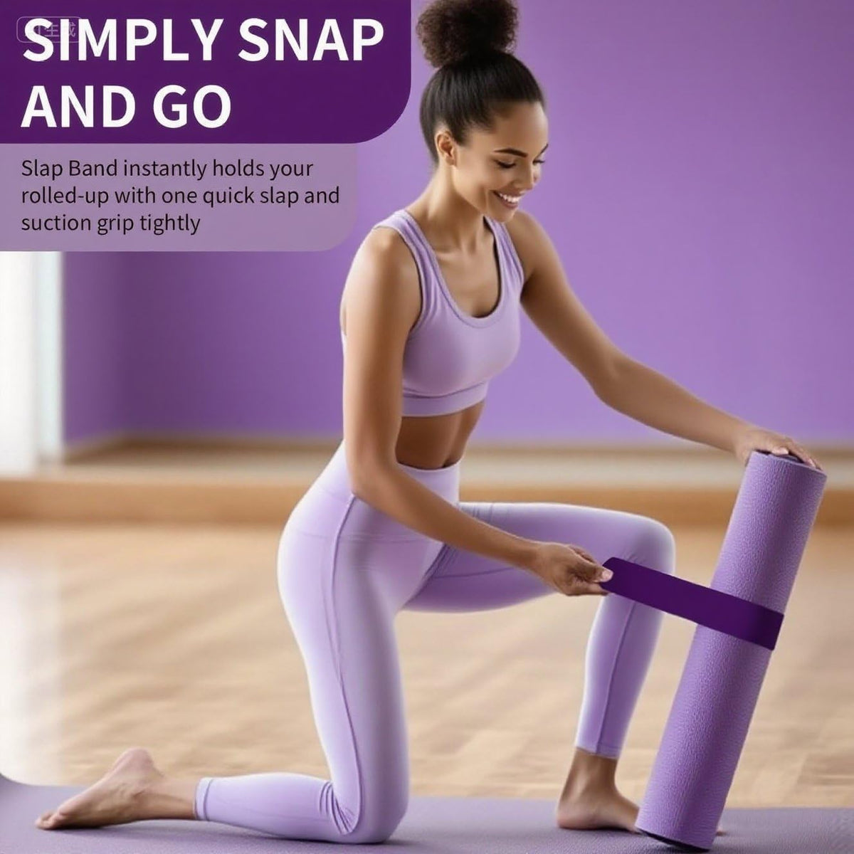 Yoga Mat Carrier Strap, Adjustable Thick Straps Sling for Carrying Large Mats, Stretching Band