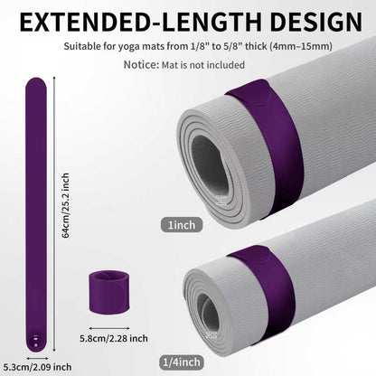 Yoga Mat Carrier Strap, Adjustable Thick Straps Sling for Carrying Large Mats, Stretching Band