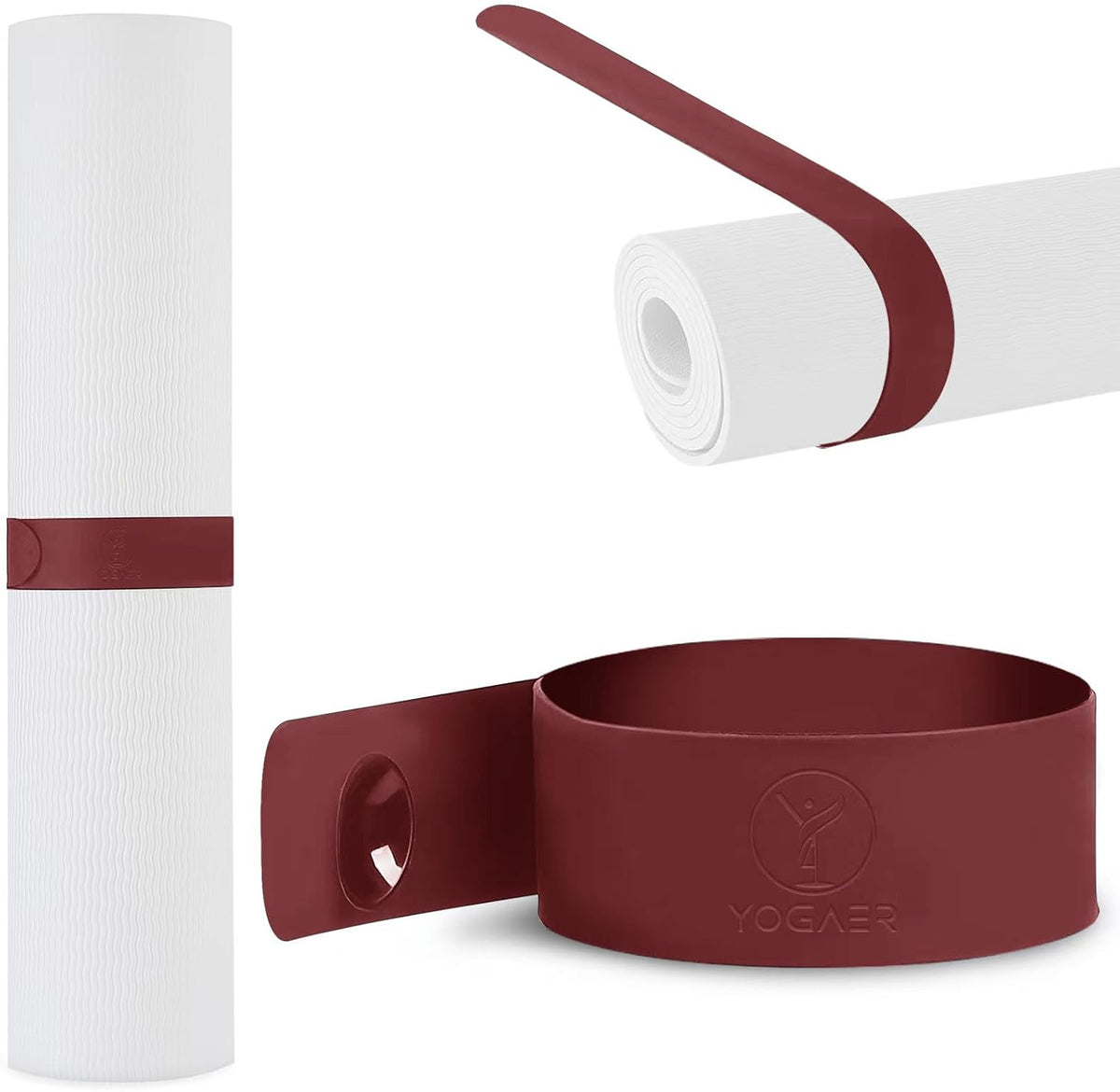 Yoga Mat Carrier Strap, Adjustable Thick Straps Sling for Carrying Large Mats, Stretching Band