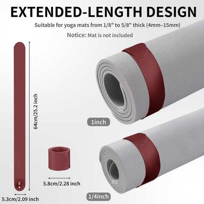 Yoga Mat Carrier Strap, Adjustable Thick Straps Sling for Carrying Large Mats, Stretching Band