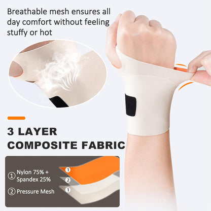 Ulnar Wrist Brace for Right & Left Hand, Ultra-Thin Elastic Wrist Wrap Compression for TFCC Tear and Repetitive Wrist Use Injury, Wrist Support for Carpal Tunnel, Tendonitis, Pain Relief (Black)