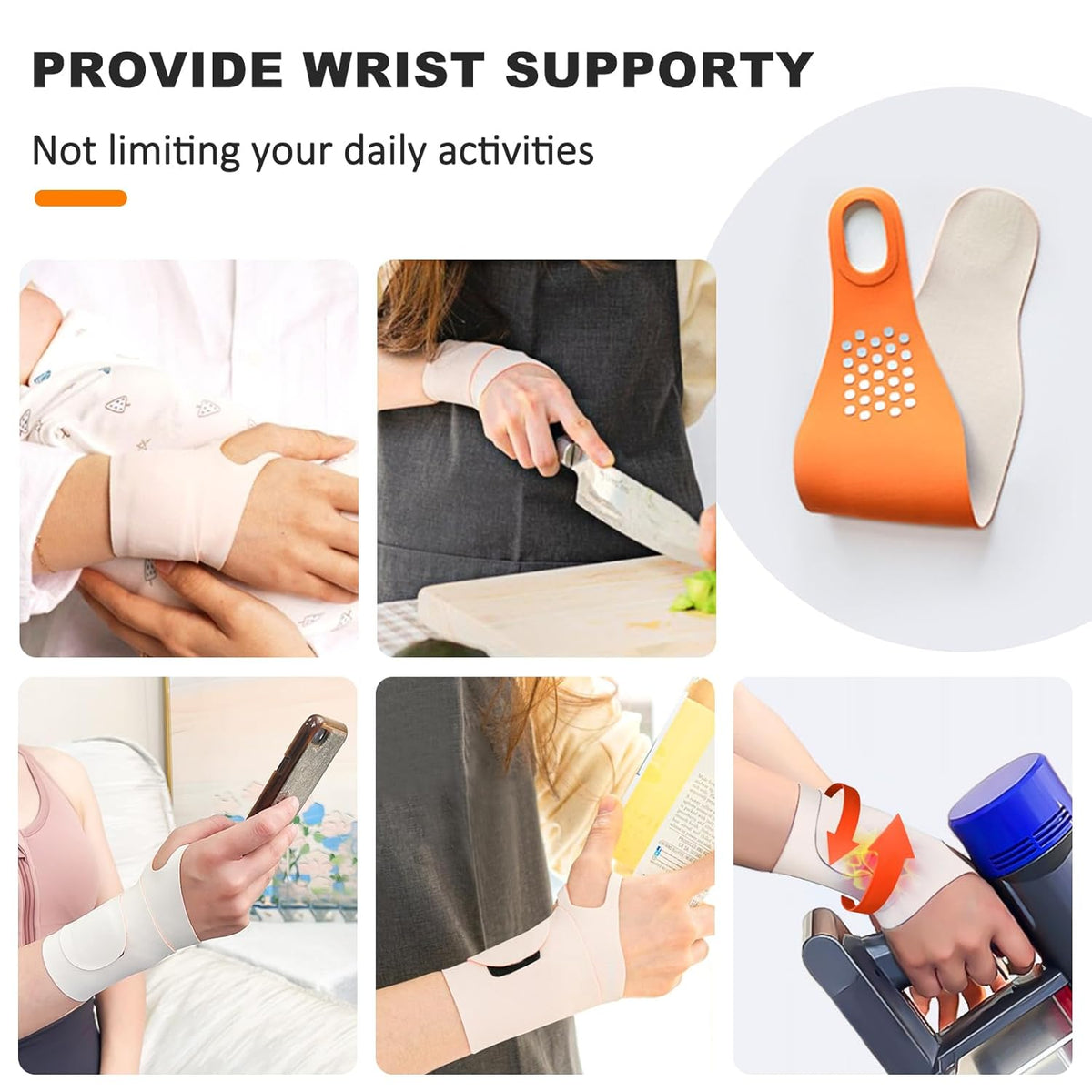 Ulnar Wrist Brace for Right & Left Hand, Ultra-Thin Elastic Wrist Wrap Compression for TFCC Tear and Repetitive Wrist Use Injury, Wrist Support for Carpal Tunnel, Tendonitis, Pain Relief (Black)